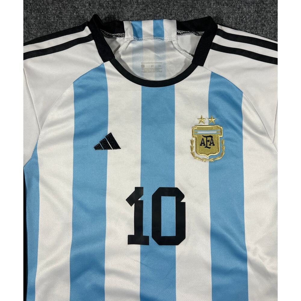 Adidas Argentina Messi #10 Youth XL Soccer Jersey World Cup Futbol Shirt